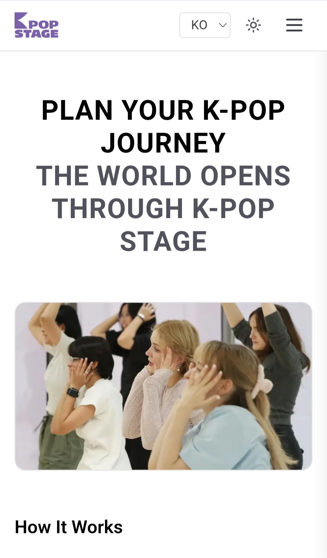 PLAN YOUR K-POP JOURNEY·How It Works 섹션